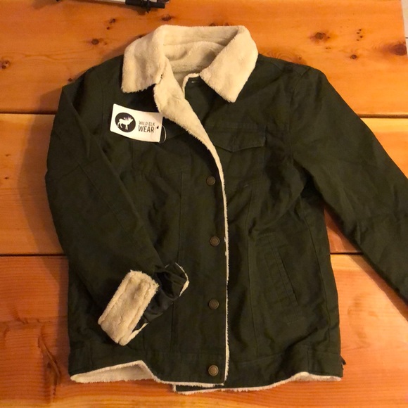 Wild Elk Wear Faux Shearling Lined Jacket - Picture 2 of 3